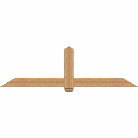 Ekena Millwork Eugene Smooth Timber Gable Bracket, Western Red Cedar, 84"W x 24"H x 1 1/2"D x 5 1/2"F, 7/12 Pitch GBW084X24X0206EUG00SWR